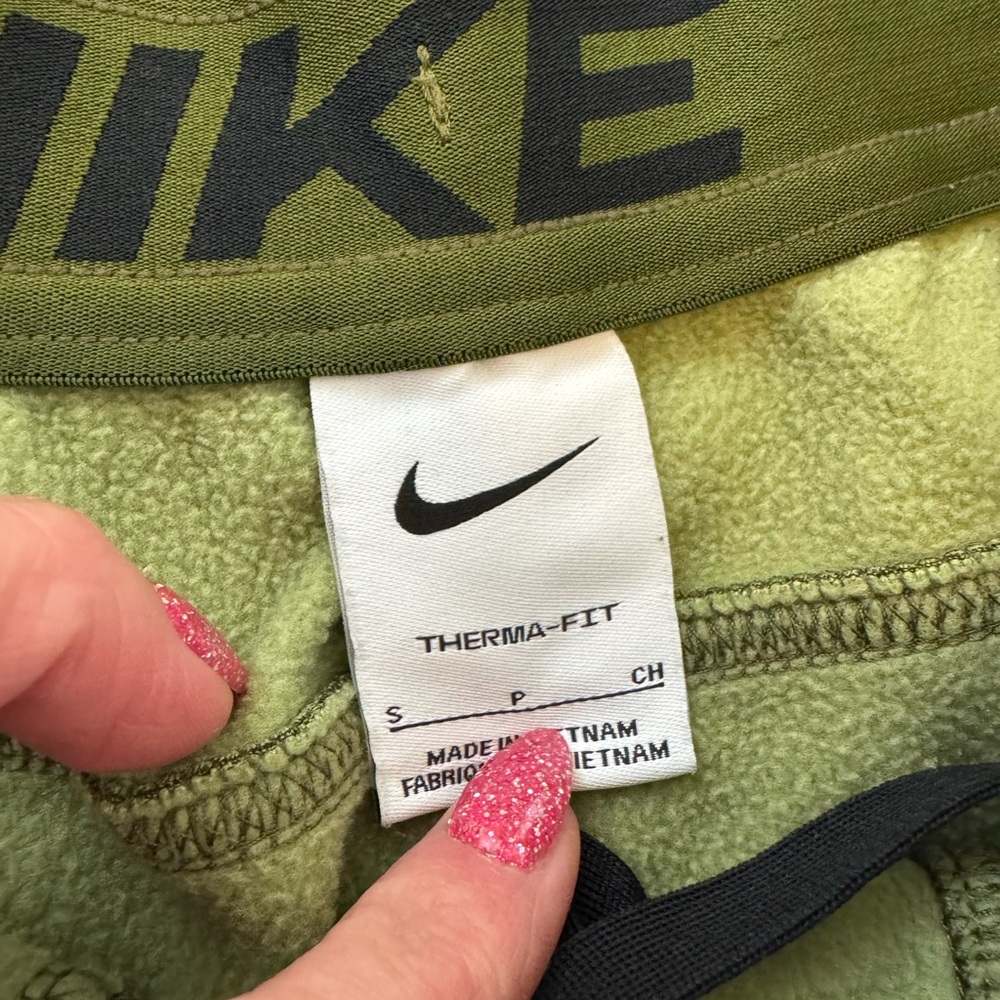 Nike Men’s Therma Fit Tapered Joggers Sweatpants Olive Green Size S Small - Picture 3 of 6